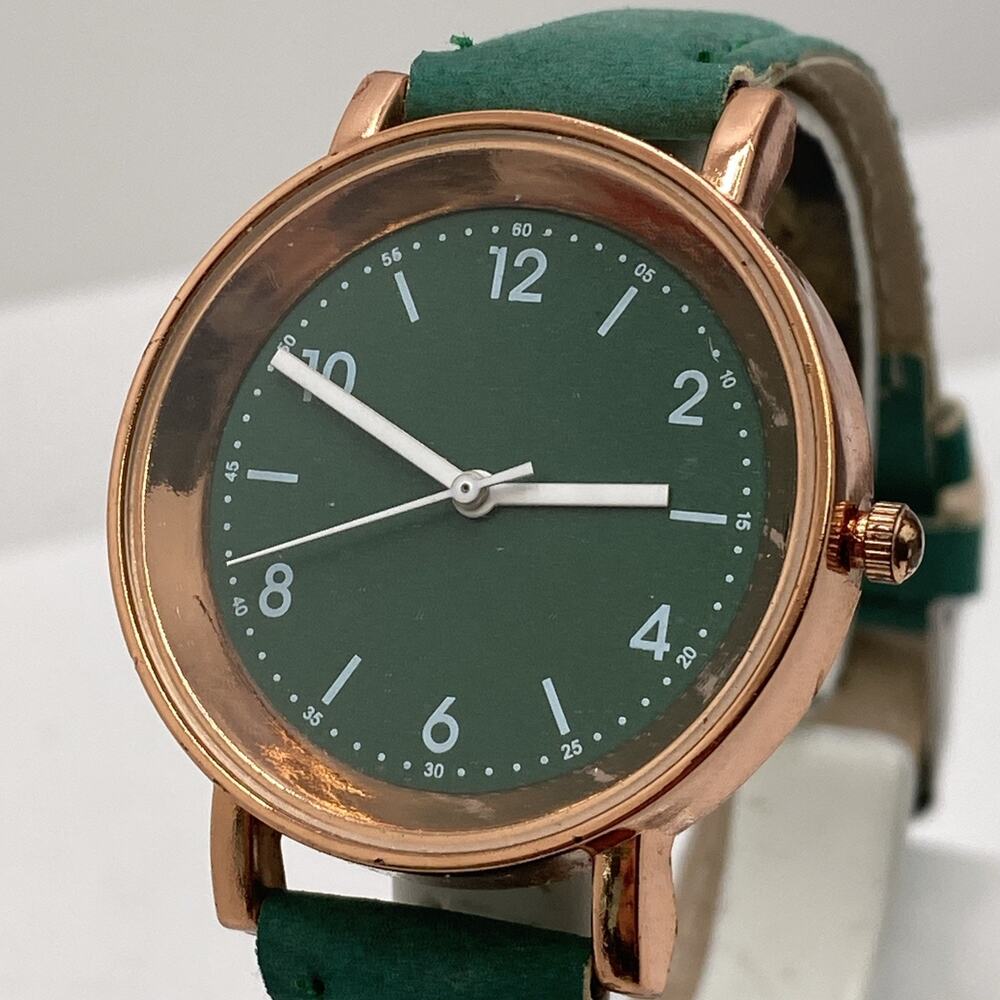 Womens Colorful Band Rose Gold Watch Works New Battery